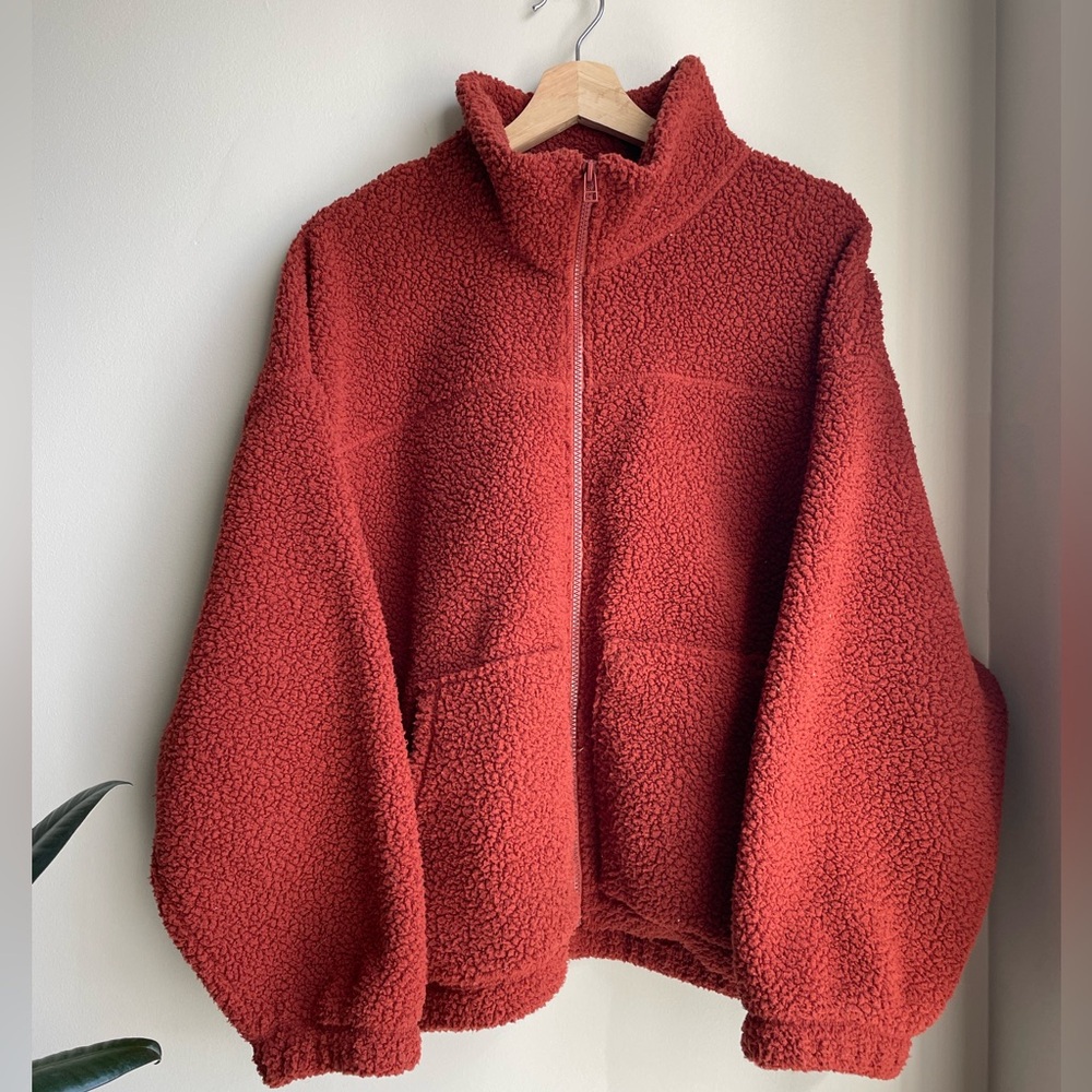 OLD NAVY | Sherpa Teddy Zip Up Jacket size Large